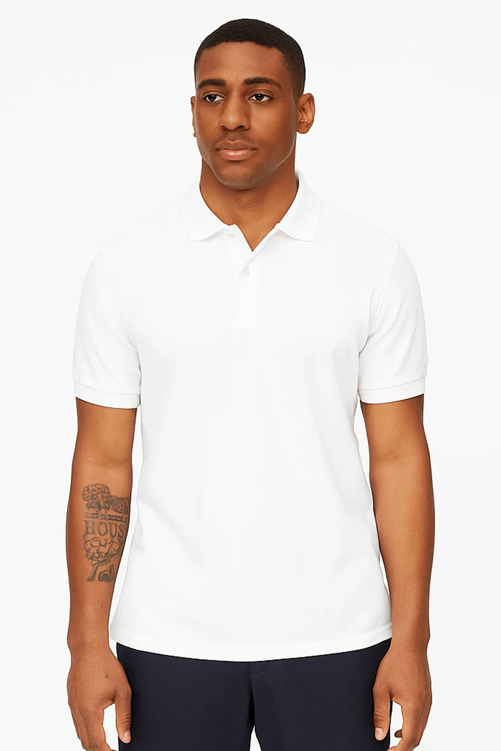 Polo uomo maniche lunghe B&C 180 blu