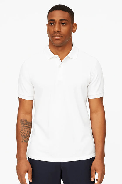 Polo uomo maniche lunghe B&C 180 blu