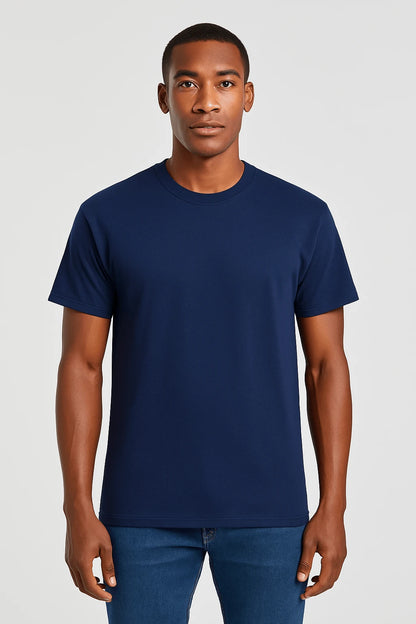  T-shirt uomo valueweight 100% cotone navy