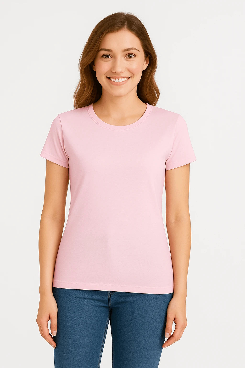 T-shirt donna valueweight 160 cotone light pink