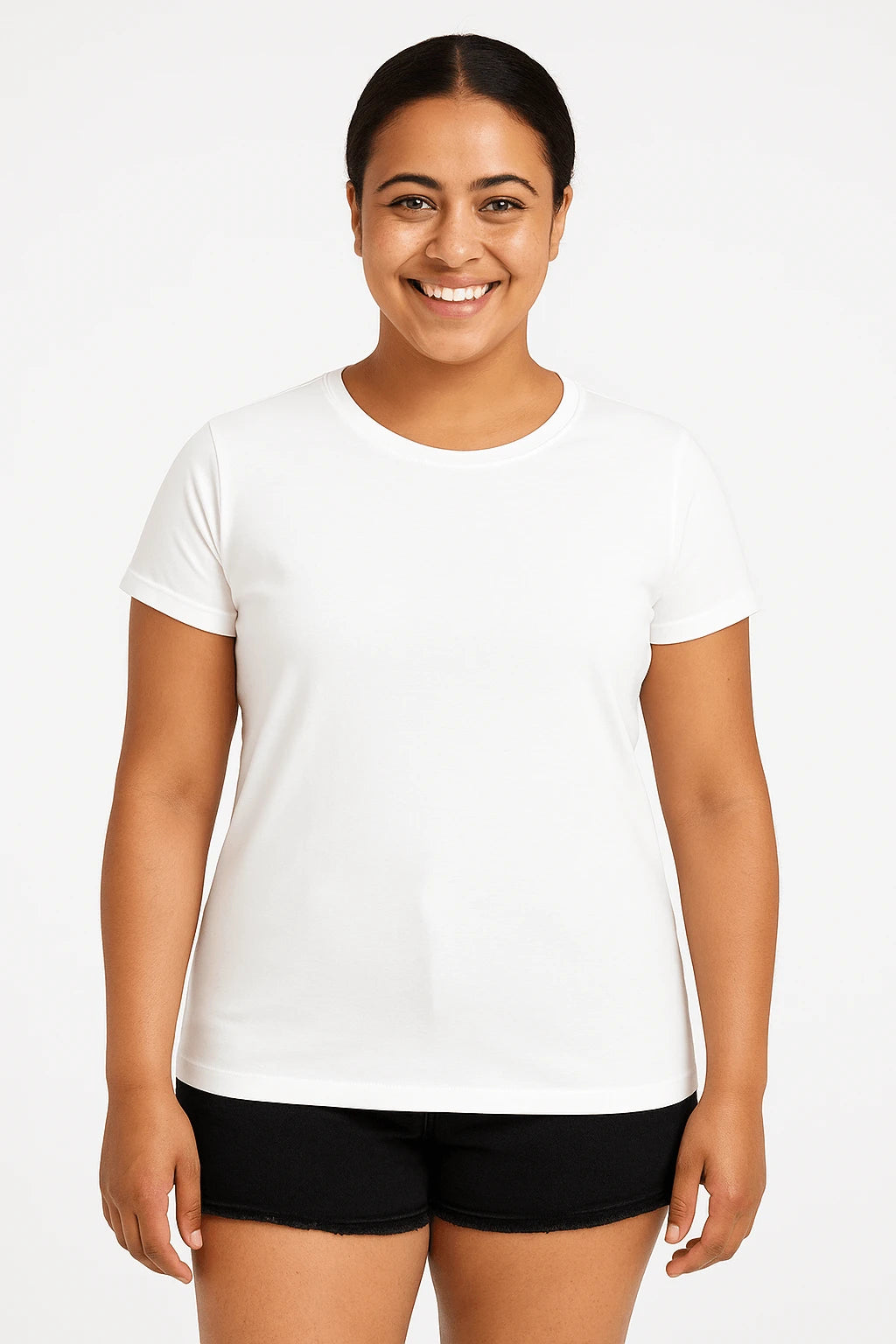 T-shirt donna valueweight 160 cotone bianca