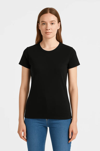 T-shirt donna iconic 150 cotone nera