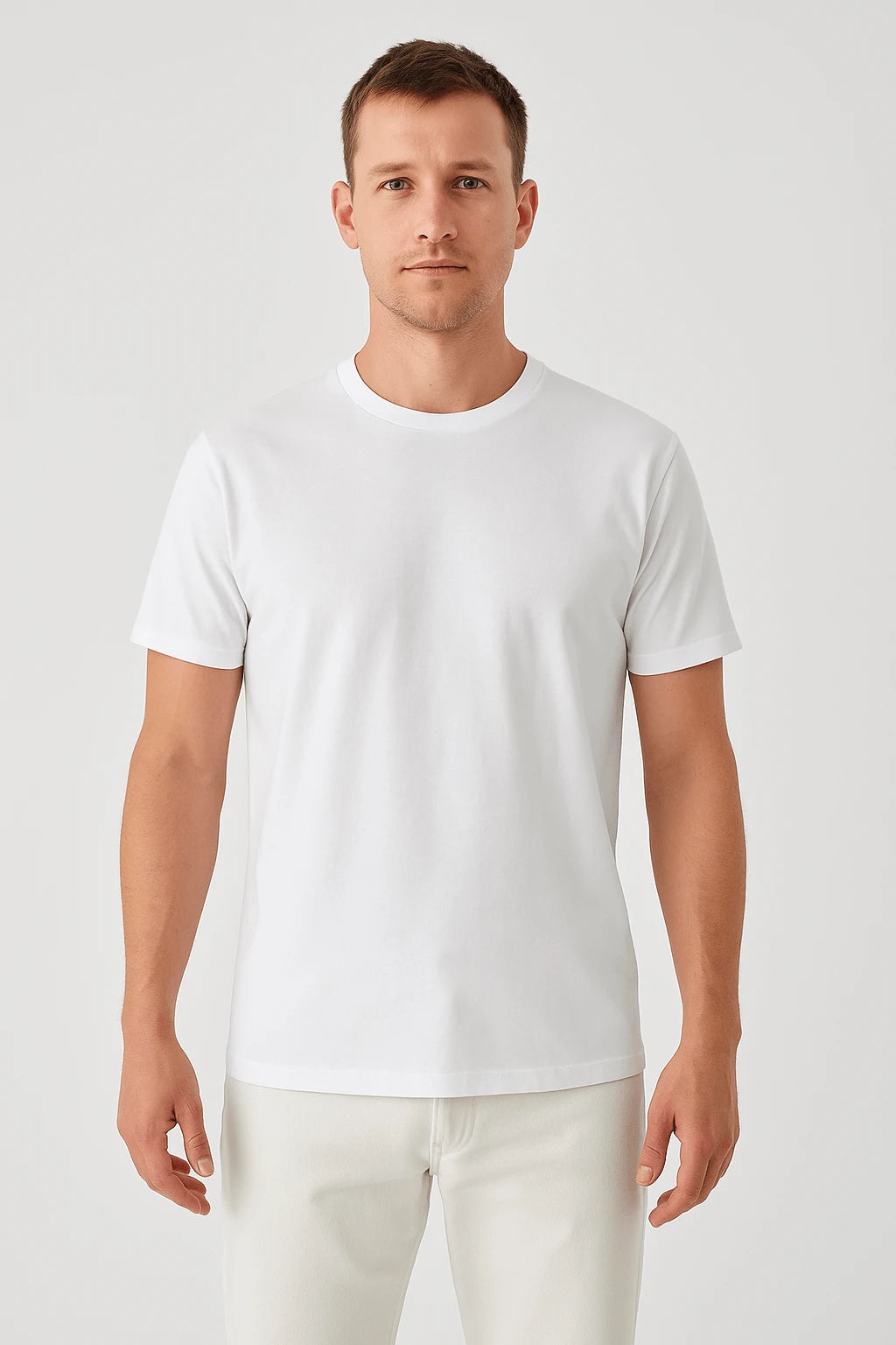 T-shirt uomo B&C E150 cotone bianca