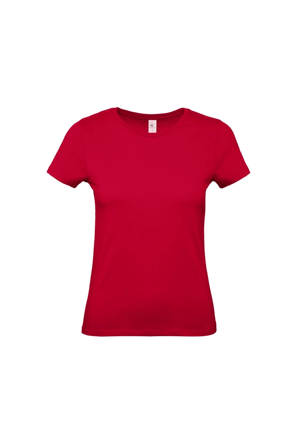 T-shirt donna B&C E150 cotone sostenibile rossa