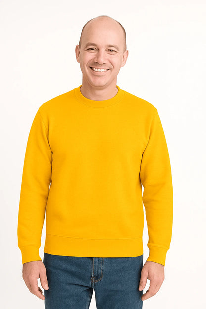 Felpa uomo set-in classic 280 cotone giallo girasole