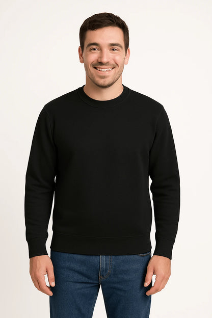 Felpa premium uomo 280 cotone ring-spun nera