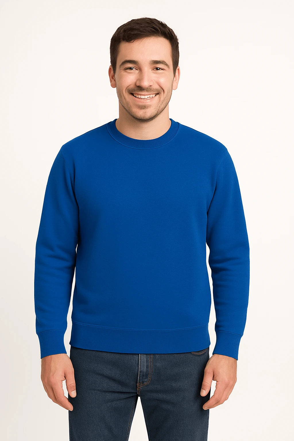 Felpa premium uomo 280 cotone ring-spun blu