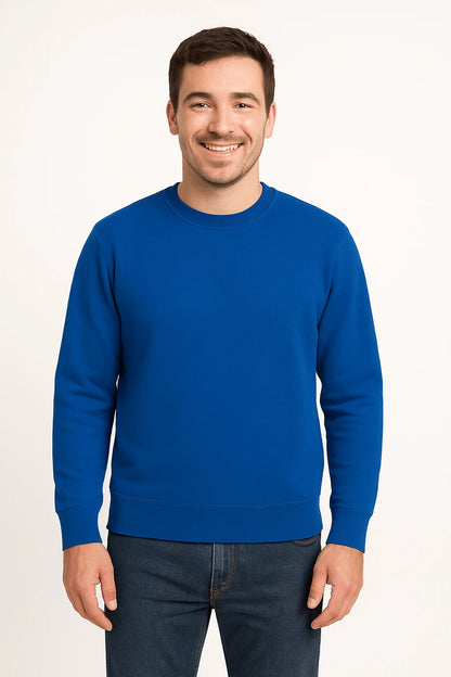 Felpa premium uomo 280 cotone ring-spun blu