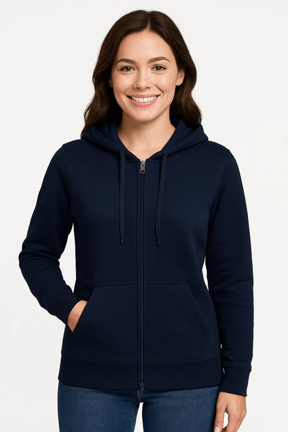 Felpa Donna con Cappuccio e Zip