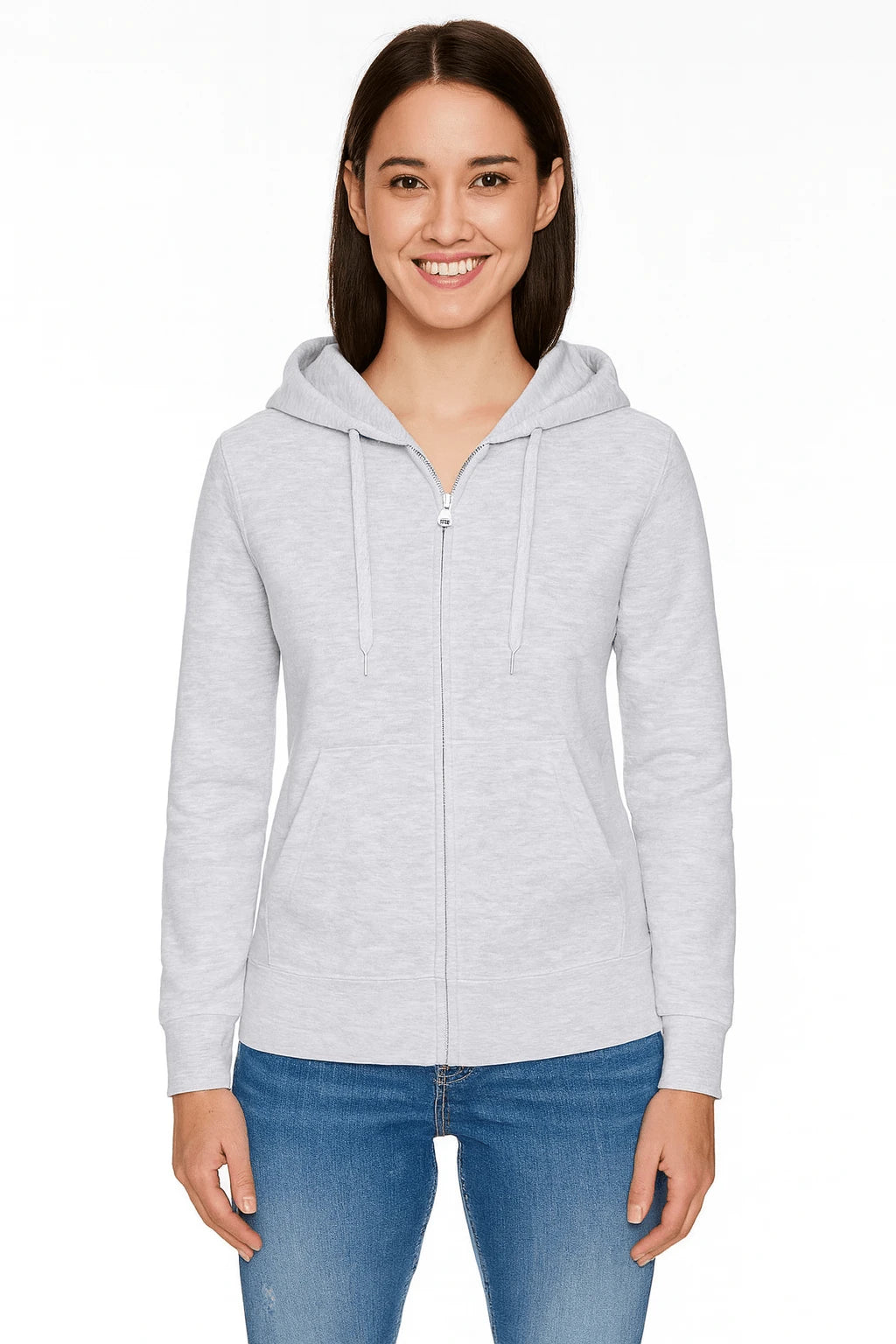 Felpa Donna con Cappuccio e Zip