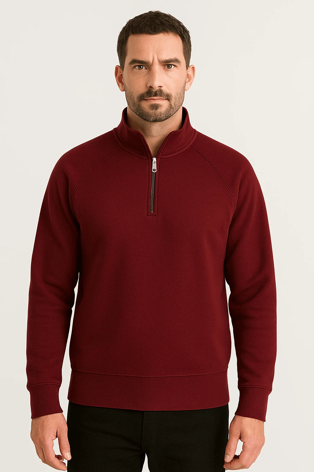 Felpa Uomo con Mezza Cerniera