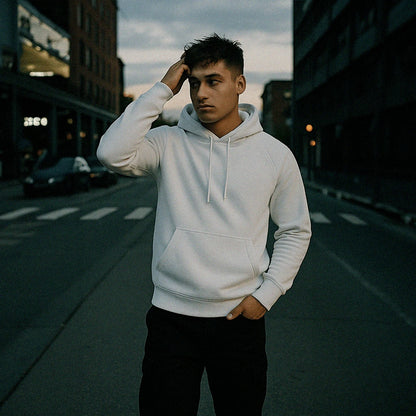 Felpa Uomo con Cappuccio Leggera
