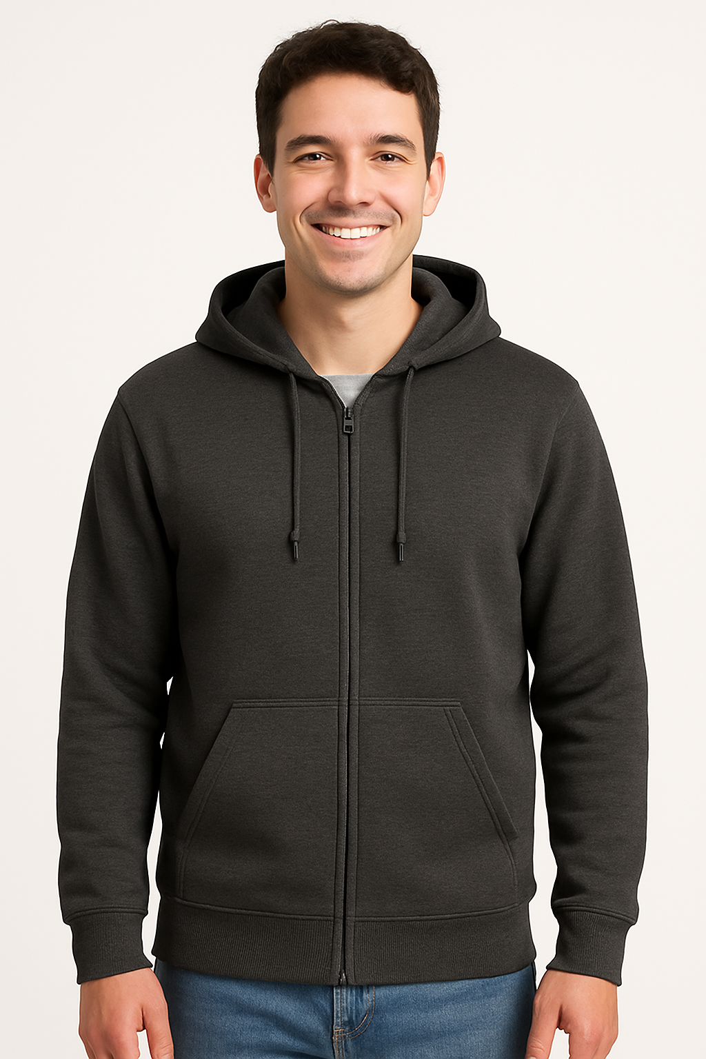 Felpa con Cappuccio e Cerniera Unisex