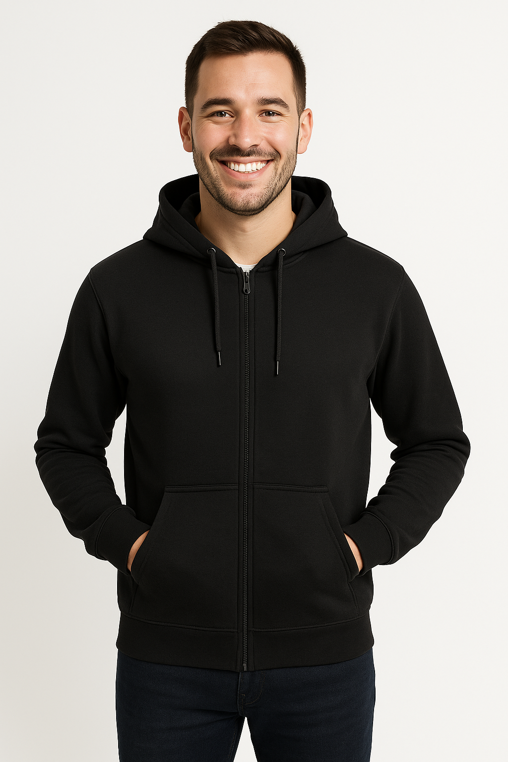 Felpa con Cappuccio e Cerniera Unisex