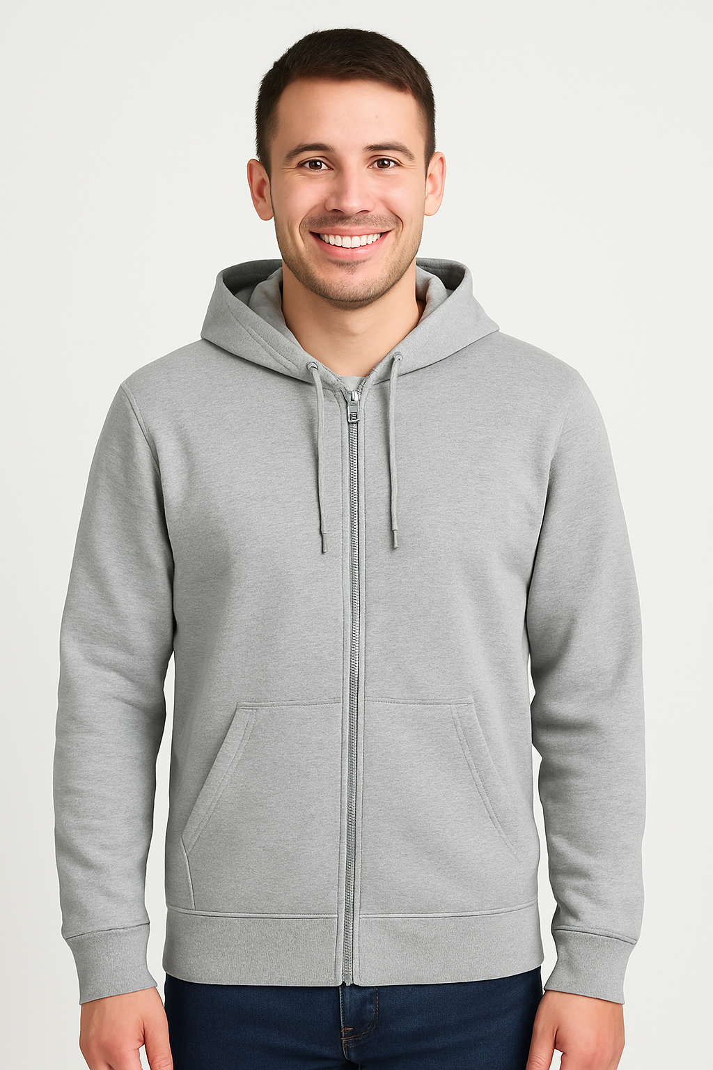 Felpa con Cappuccio e Cerniera Unisex